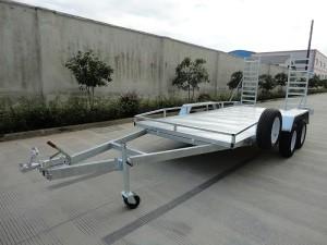 Steel Tandem 2000kg 20x6 Vehicle Transport Trailer / Flatbed Car Carrying