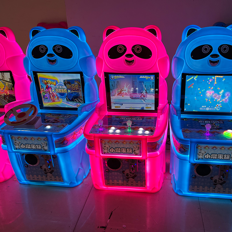 Dreamland Kids Panda Game Machine Children Amusement Games Machine Kids coin operated parkour game machine