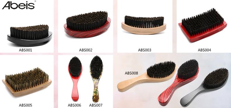 US Park Bristle Round Mens Beard Hair Wood Brush With Custom logo Curvedwave Cepillo Para el Cabello Antifrizz 360 Wave Brush
