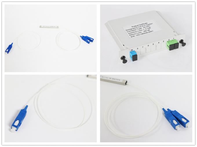 1*2 PLC Fiber Optic Splitter With SC Connector  , Fiber Optic Coupling 0