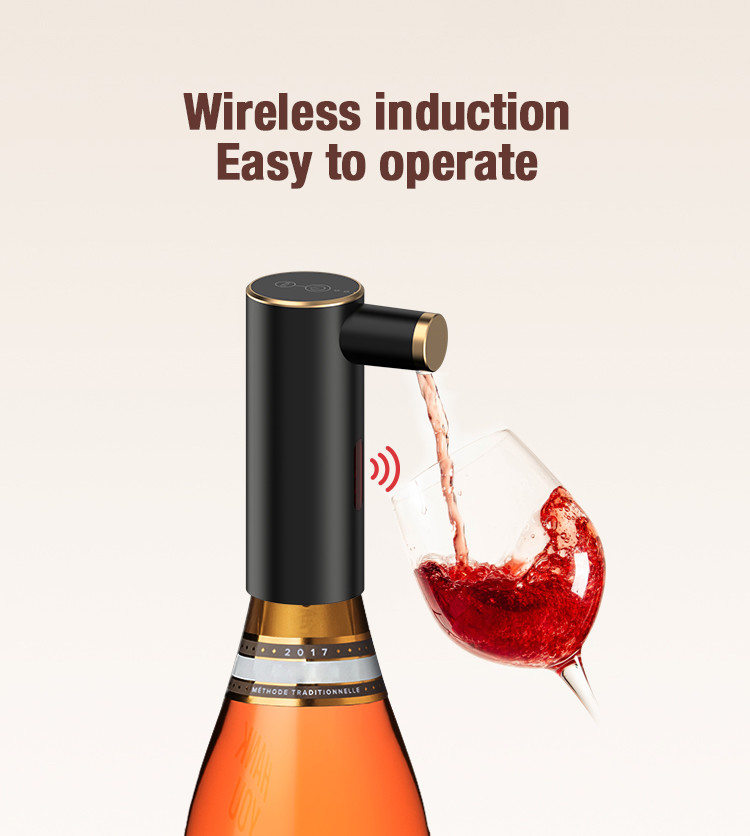 Portable Electric Wine Dispenser Pump With 500mah Battery Capacity