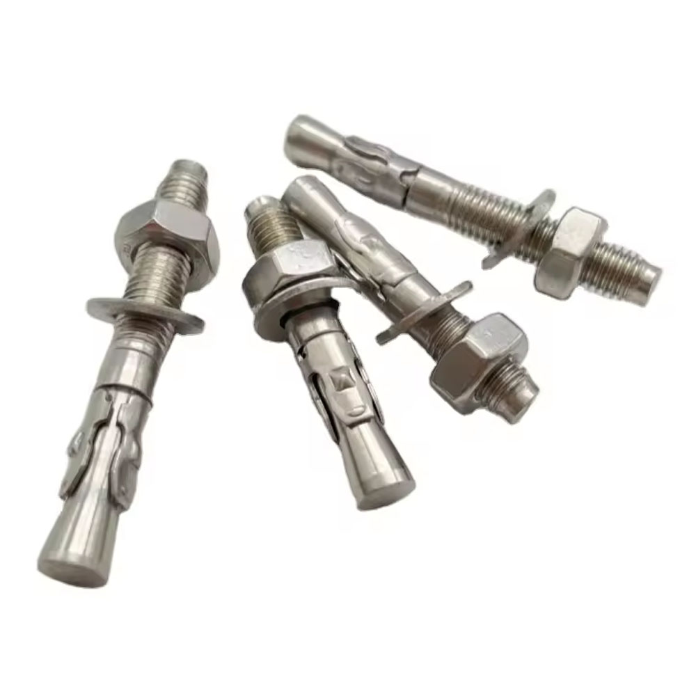 Electro-polishing 3/8" Stainless Steel Wedge Anchor Bolts for Concrete Expansion Durable