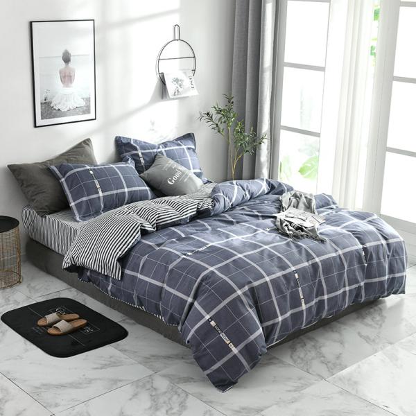 100% Polyester Fibre Customised 4 Piece 2021 King Size Bedding Set Cotton 300Tc