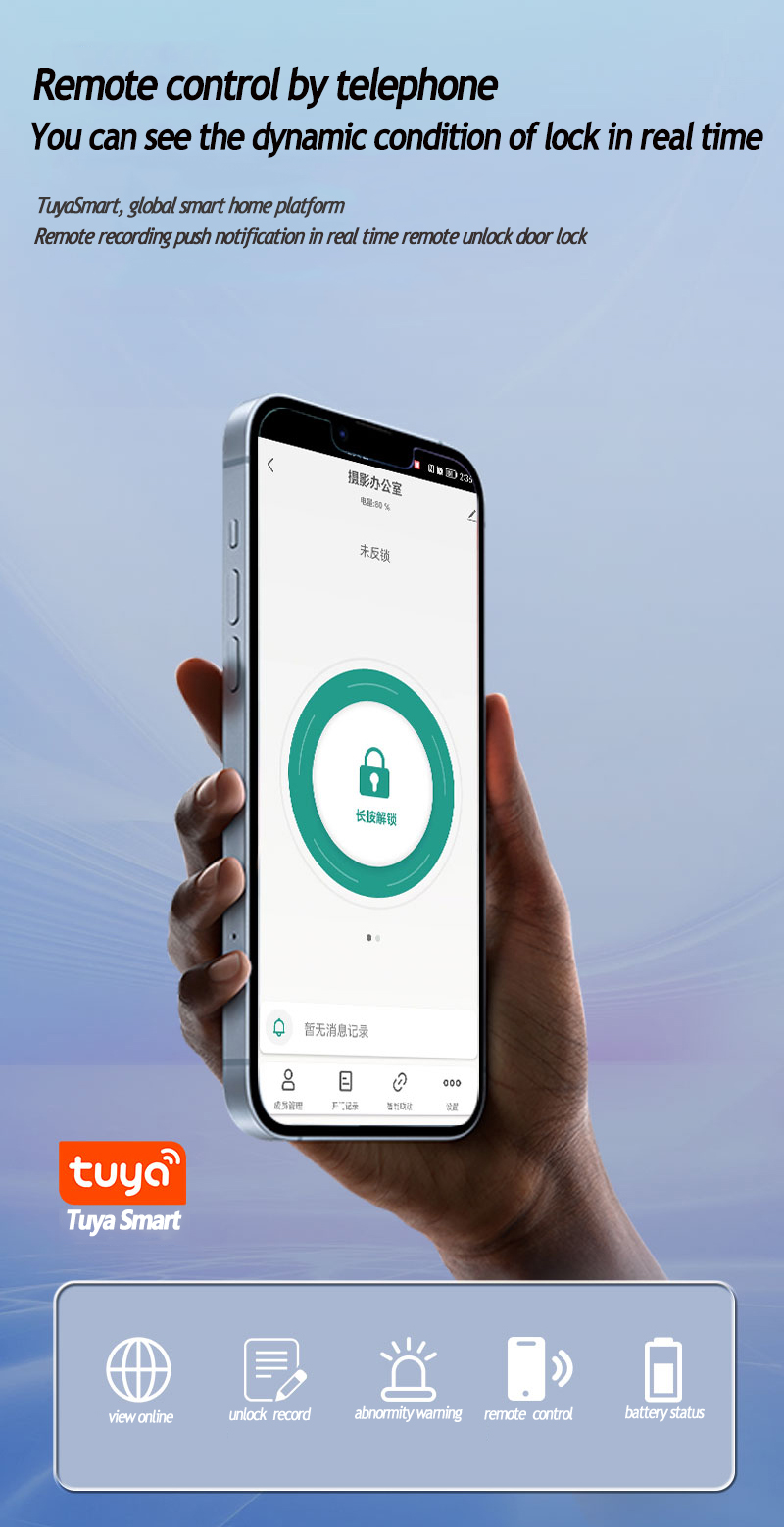Face Recognition Video Intercom Door Lock Tuya Smart Glass Door Lock