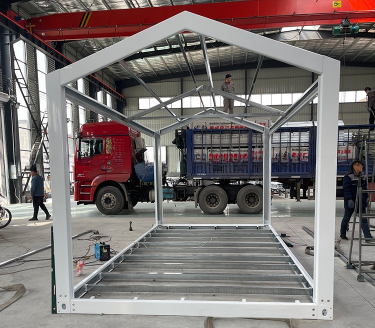 Industrial Design Style Steel Frame for 6 x 3 x 2.8m Flat Pack Galvanized Light Steel Prefab Shipping Container Module