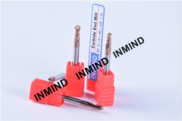 4mm - 20mm Ball Nose High Speed Steel End Mill With AlTiN Coating Standard Length Type