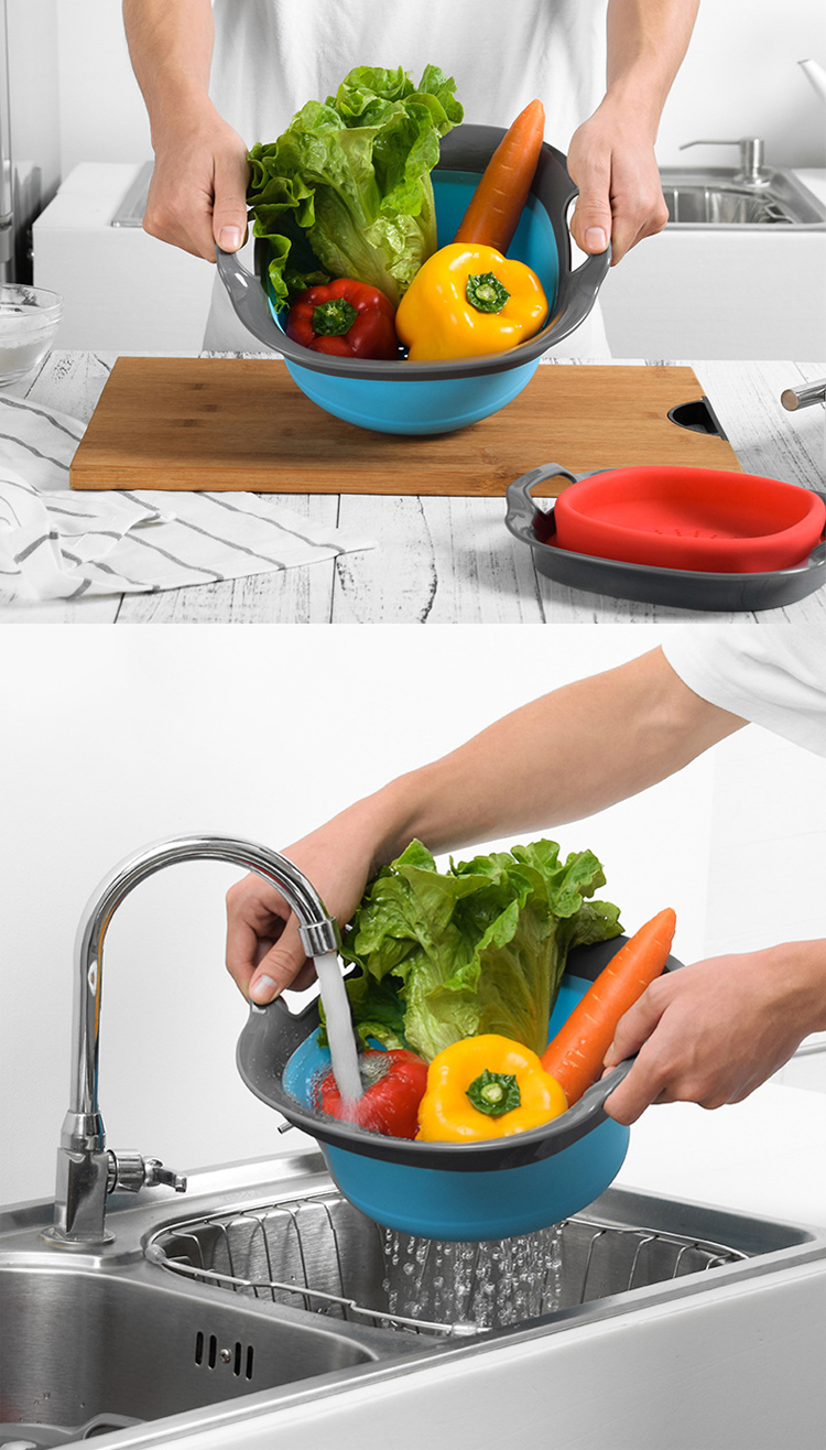 Kitchenware Collapsible Silicone Folding Sink Drain Basket