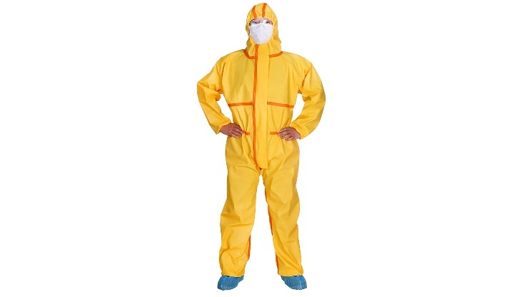 One Time Use White PP Disposable Polypropylene Coveralls For Cleaner