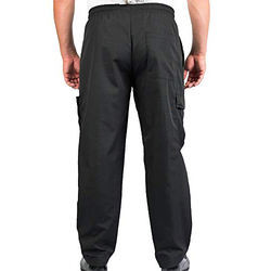 100% Polyester High Waist Chef Work Pants With Pull String Zipper Fly