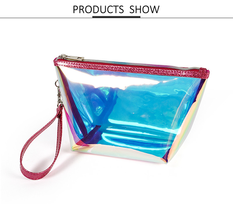 Clear Toiletry Hologram Clutch TPU Cosmetic Bag
