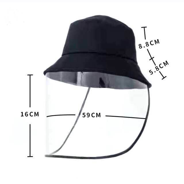 2020 New Faceshield FIsherman Cap Outdoor Anti Droplets Protective Hat Transparent Full Face Shield Hat