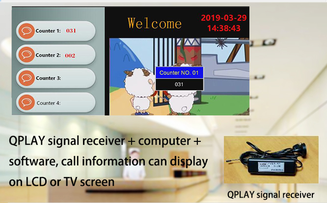 Multifunction wireless queue management ticket printer customer flow queue system