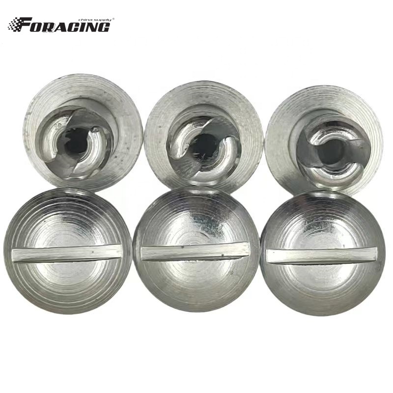 7/16" Silver Steel Quarter Turn Dzus Dome Head Buttons for Universal Fit in Sprint Cars Replace/Repair Purpose
