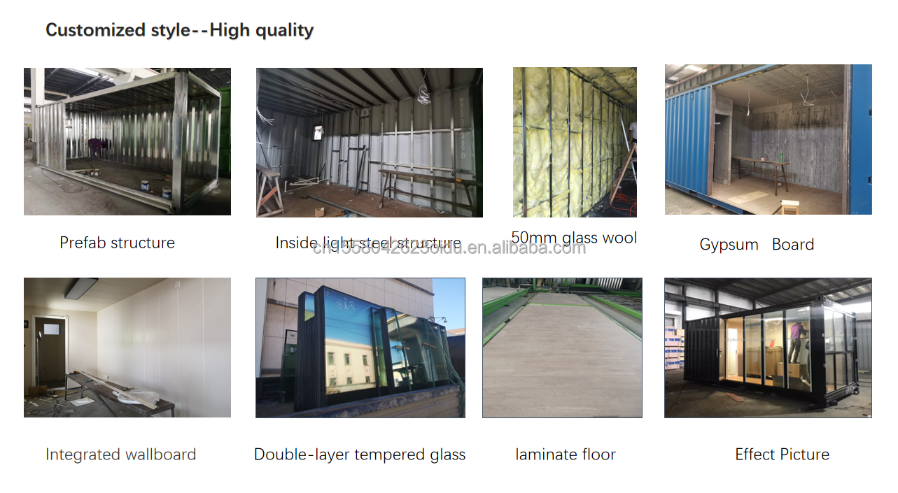 Modern Design 20ft/40ft Luxury Fabricated House Prefab Shipping Container Home Houses EU Portable 20ft Expandable House