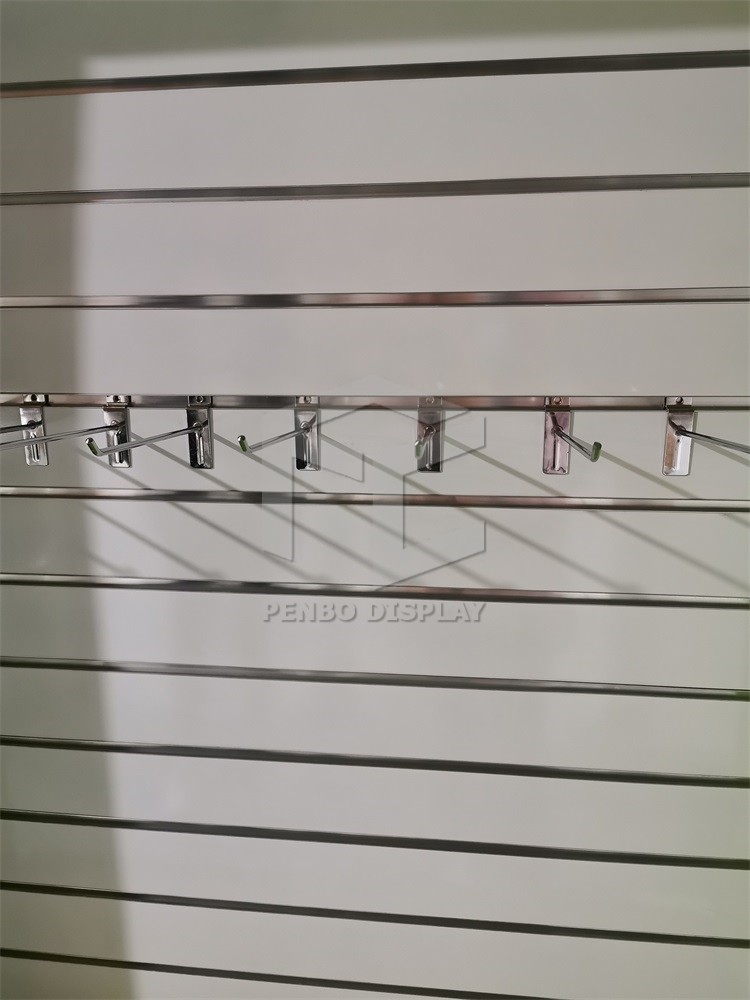 Slatwall Mobile Phone Display Showcase Store Furniture 8mm Thick Metal