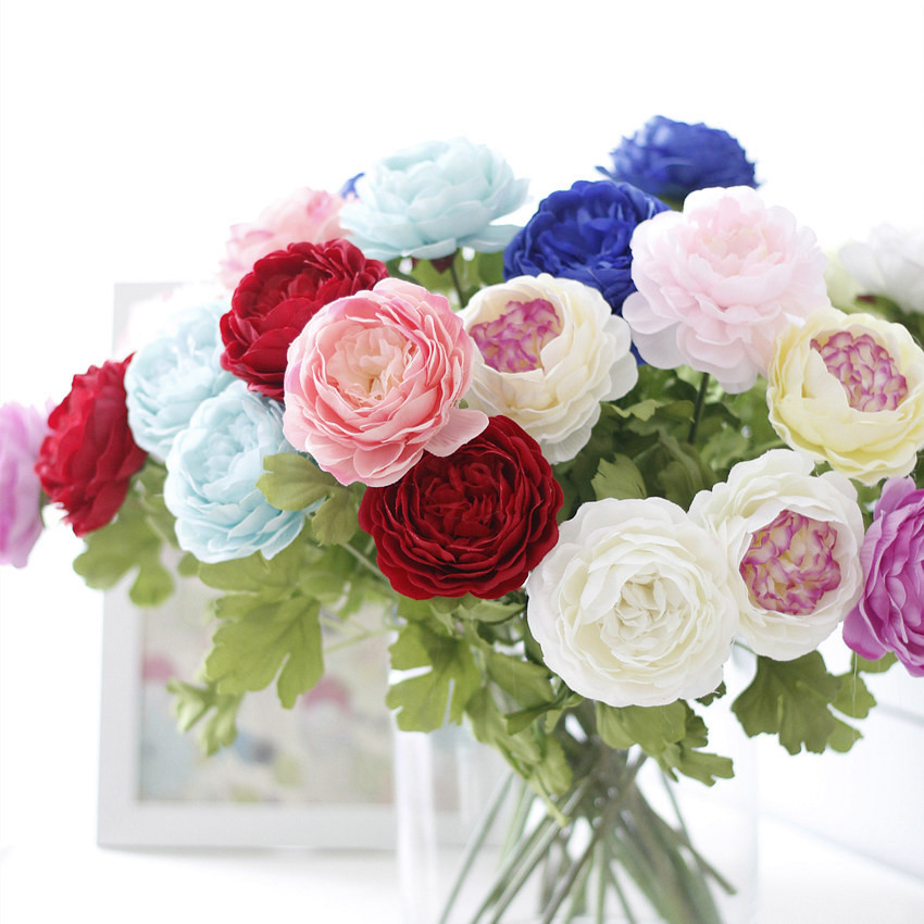 Simulated peony, fake flower, lotus, ocean peony, single headed silk flower, wedding artificial flower