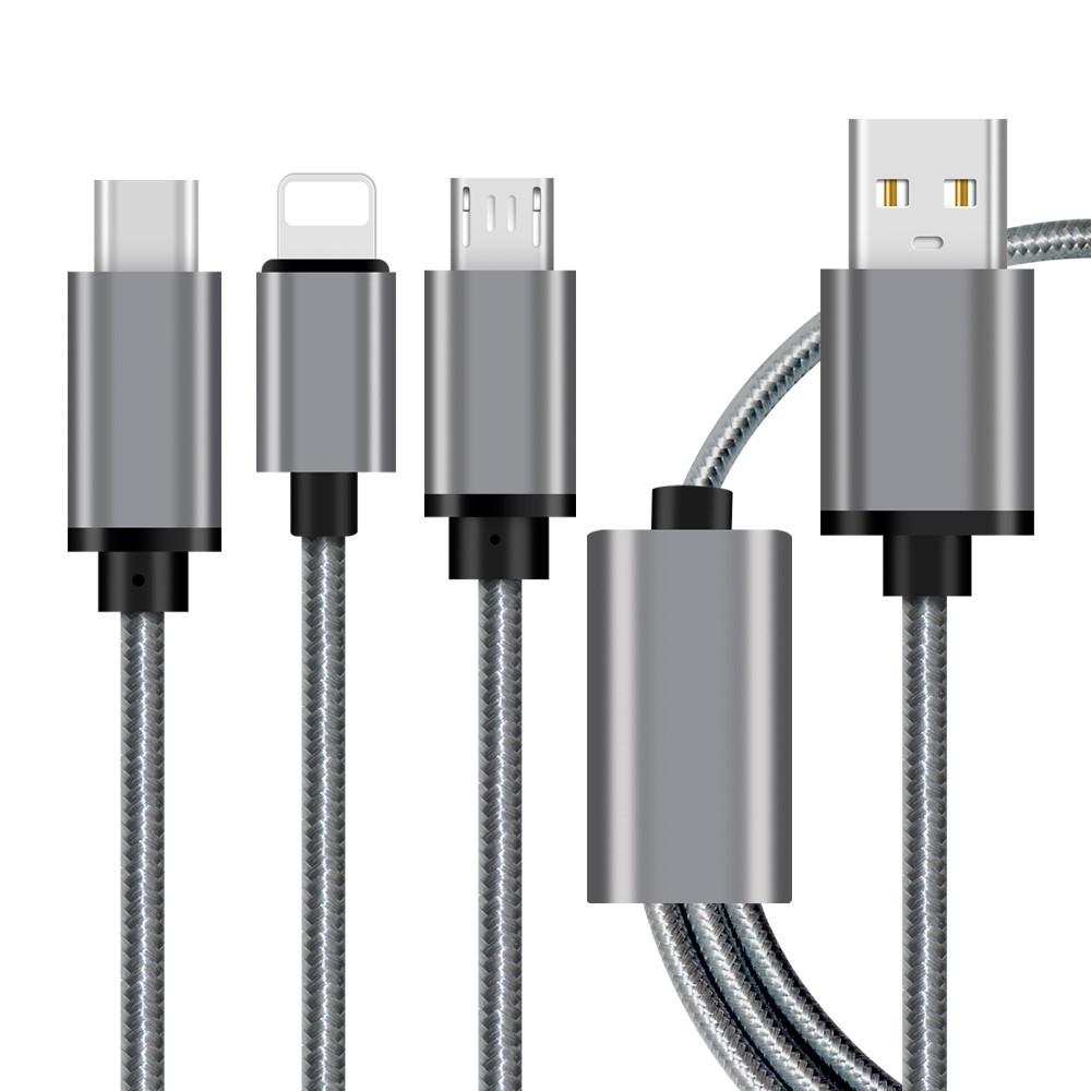 Rapid Colored Lightning Cable Car Charger Metal Housing Two Charging Ports