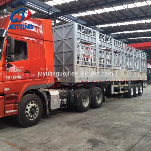 Transport Vegetables Livestock Storage Grid Semi Stake Fence Cargo Truck