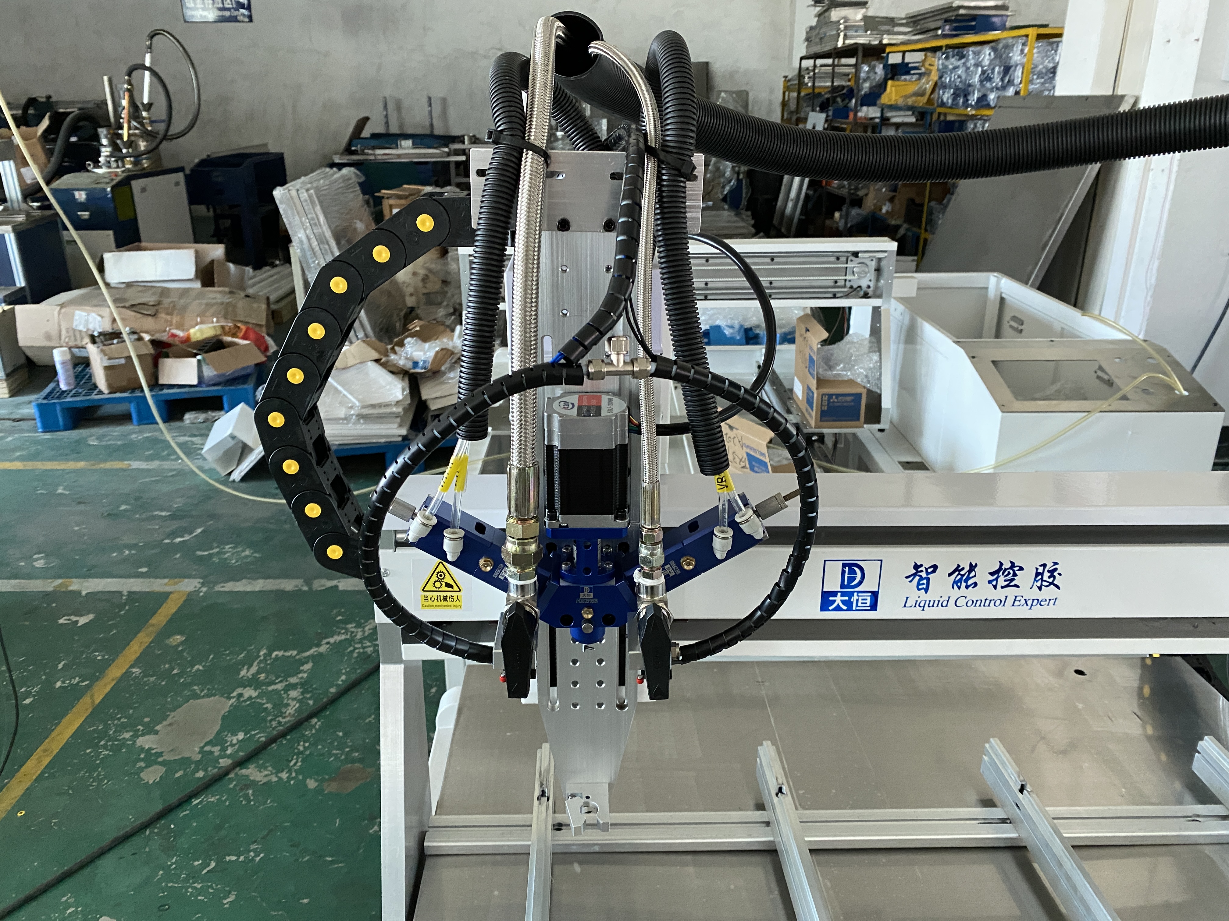 3 Axis Automatic Metering Mixing Potting Machine with Customized Flow Speed and Conveyor