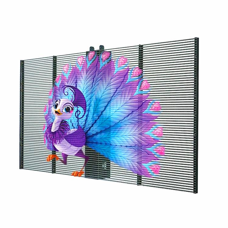 4000nits Indoor Mesh Outdoor Transparent Led Screen Curtain P4.81 Led Display