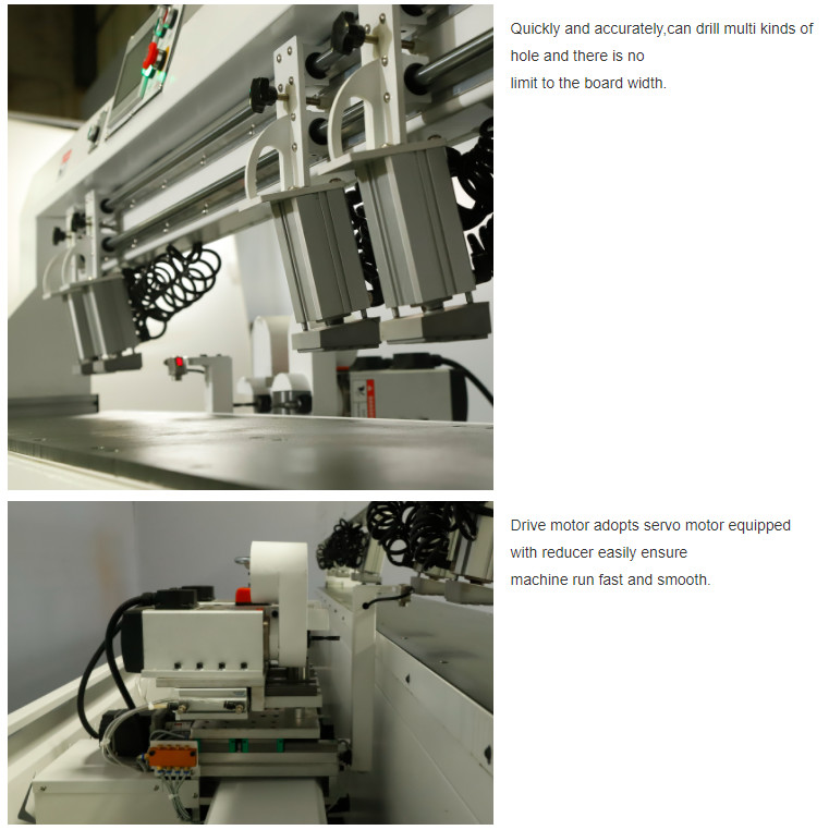 Square Linear Guide CNC Multi Hole Drilling Machine 3500mm For Wood
