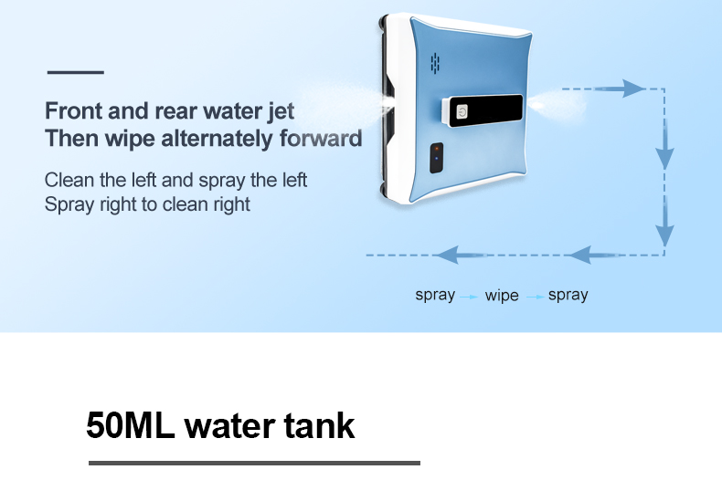 216mm Window Cleaning Robot AU Plug 72W Window Washing Robot