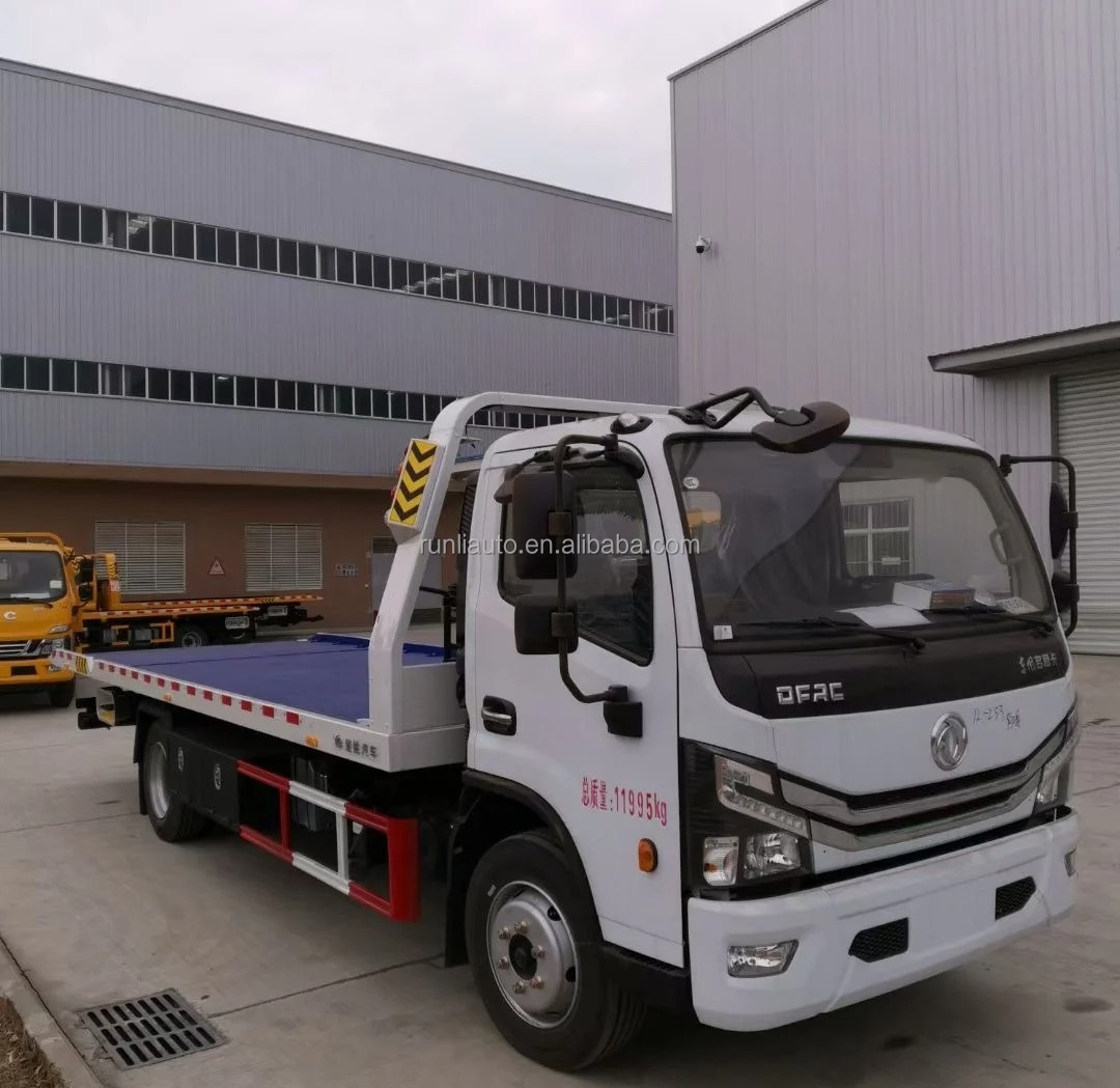 DFAC DongFeng Heavy Duty Tow Truck Wrecker Flat Bed Recovery Truck Tow Truck