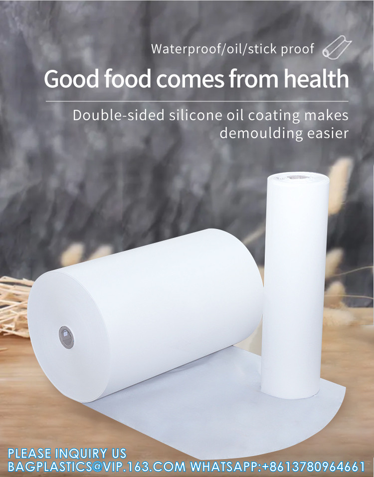 Silicone Coated Parchment Baking Paper Jumbo Roll, Non-Stick Greaseproof Waterproof Pre Cut Baking Paper Papier