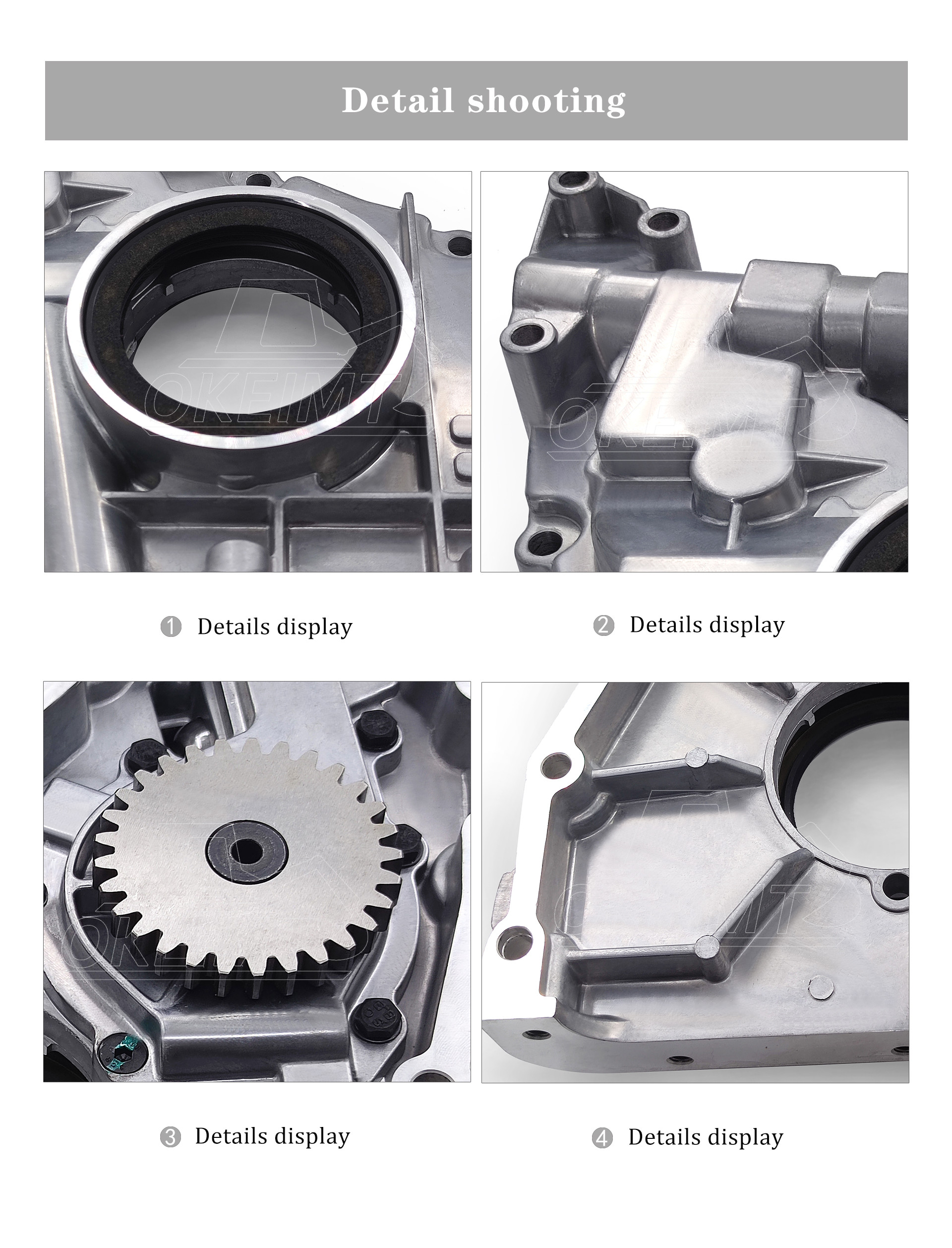 Komatsu Excavator Parts D8K Oil Pump Aluminum Die Casting
