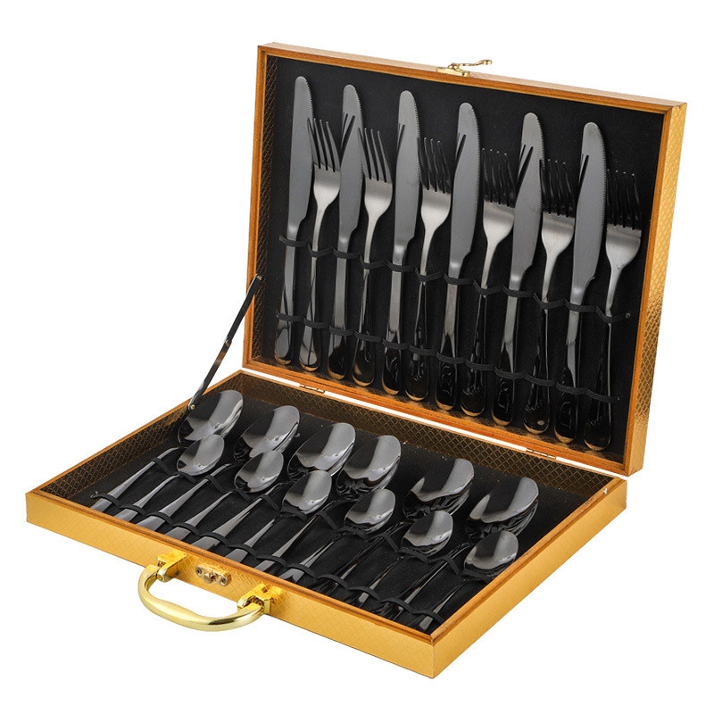 Eco Friendly Stainless Steel 16pcs 24pcs Cutlery Set With Custom Logo