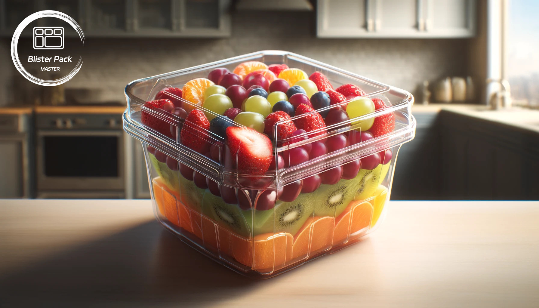 Premium Fruit Dressing Fruit Salad Platter Clear Plastic Salad Packaging Tray For Freshness