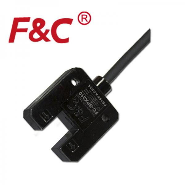Quality 12V 10mm Sensing Infrared Slotted Optical Sensor NPN 4 Wire Photoelectric Switch for sale