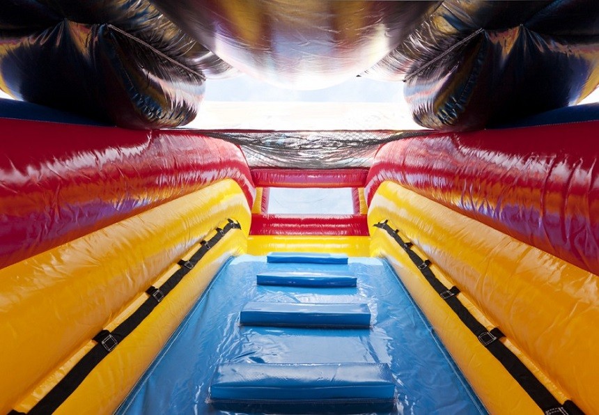 Exciting Car 0.55mm PVC Adult Inflatable Slide For Rental Business
