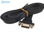 Black HDB15 Male Ends 15 Conductor Ribbon Cable Assemblies With 15 Pin Ph2.0