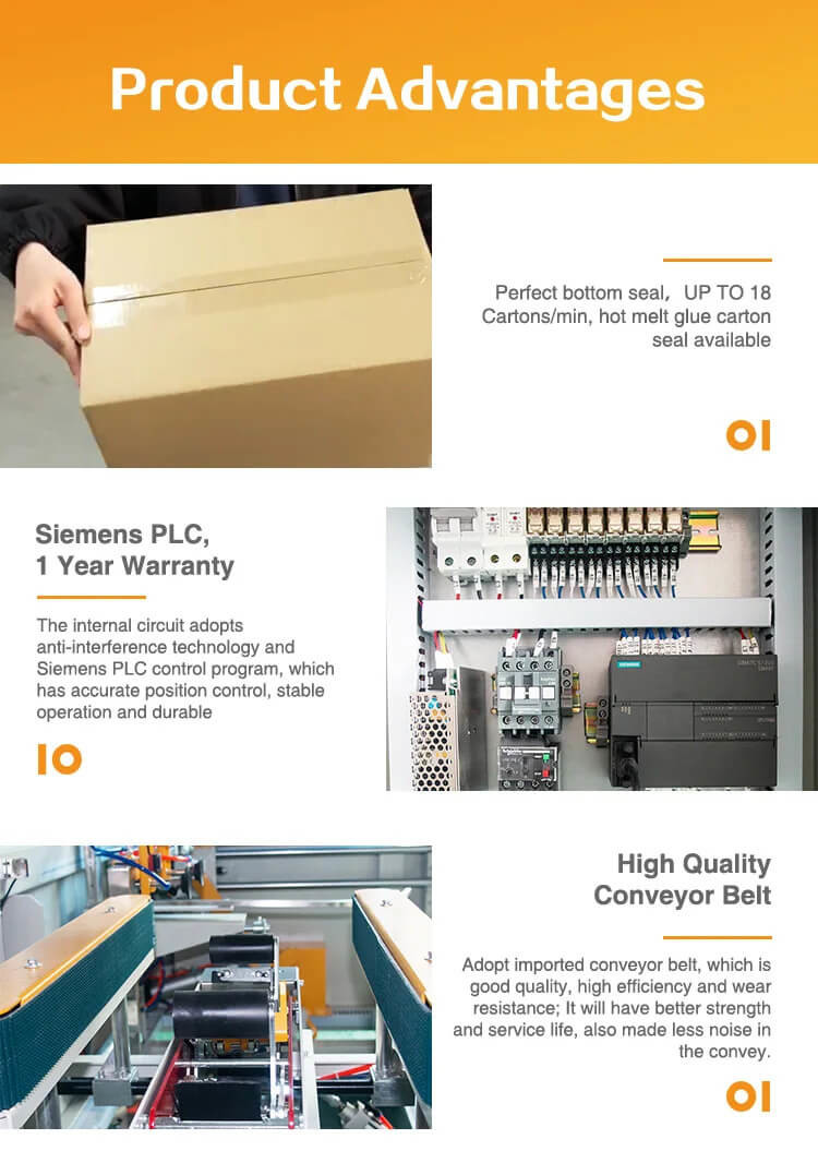 High Speed Box Automatic Carton Erector Machine PLC Control