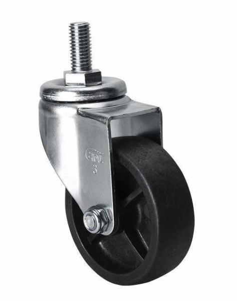 Bolt Bearing Type 3" 70kg Threaded Swivel Po Caster 3633-03 Zinc Plated for