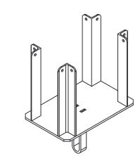 Q235 Steel Scaffolding Fork Head Painting / Galvanized Finishing