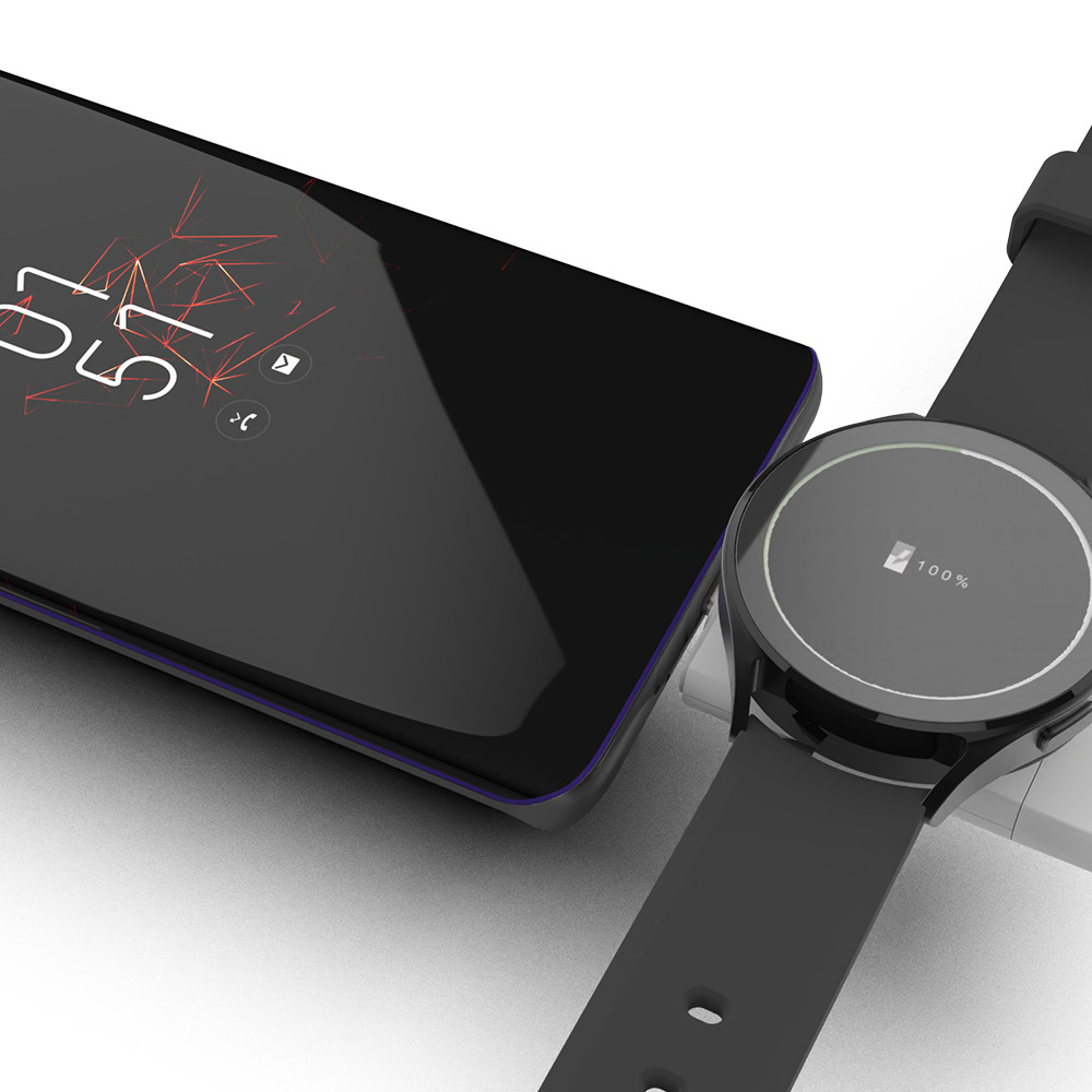 Mini Size Dual Interface Samsung Apple Watch Charger USB A & USB C Wireless Watch Charger