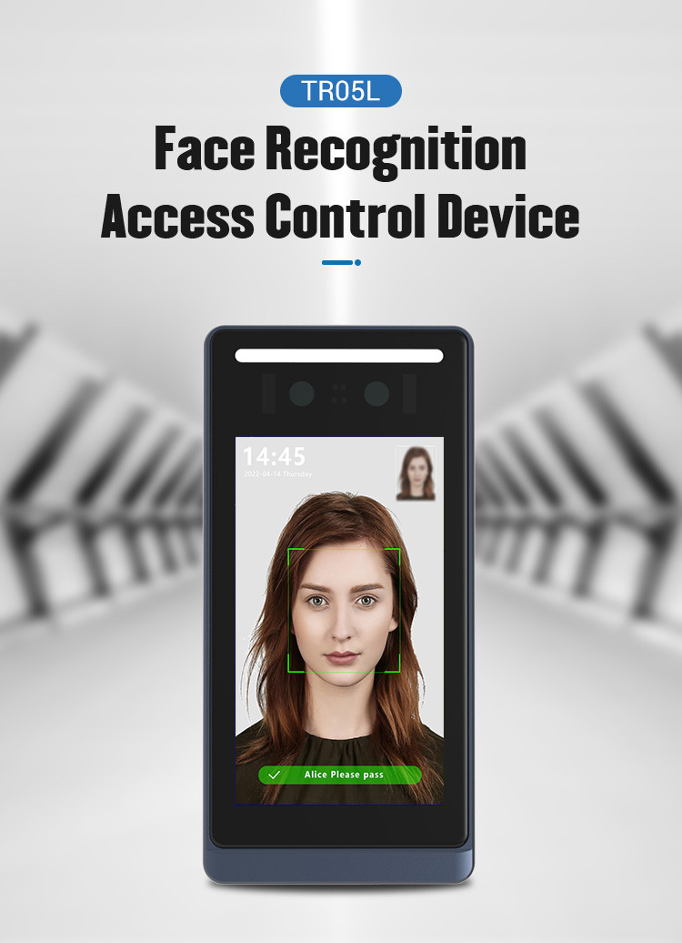 Linux 5 Inch Facial Recognition Door Entry Access Control Biometric Time Attendance Machine
