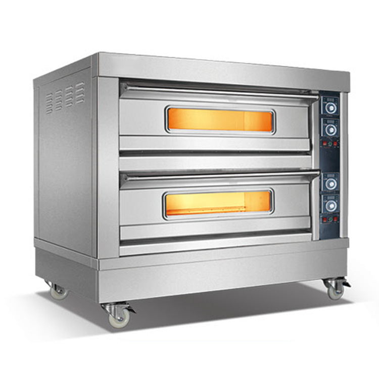 Commercial Stainless Steel Deck Oven With Steam 12-Tray 3 Deck Bakery Oven 2-Tray 1 Deck Gas Or Electric