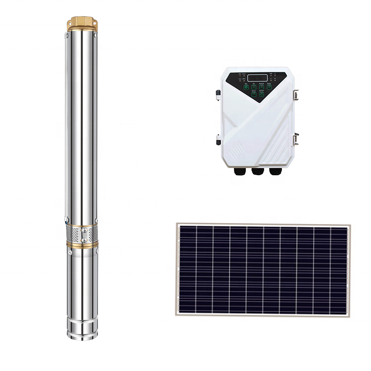 64 Meters Head Solar Water Pump System Dc 1.7m3/H High Flow Submersible Water Pumps For Agriculture Irrigation