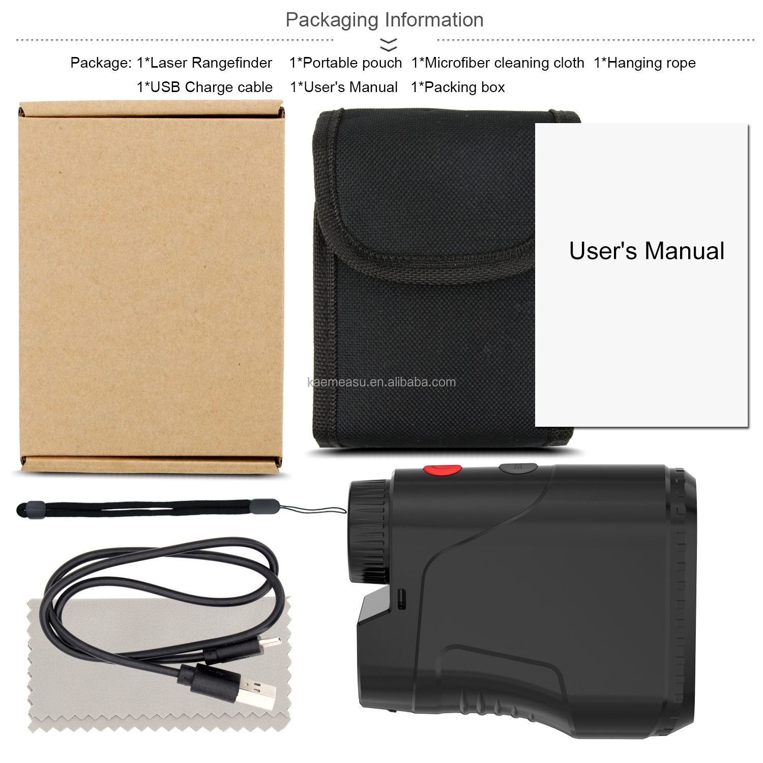 D Model Professional Digital Measuring Tool Laser Distance Meter Rangefinder Outdoor Work and Sporting Events