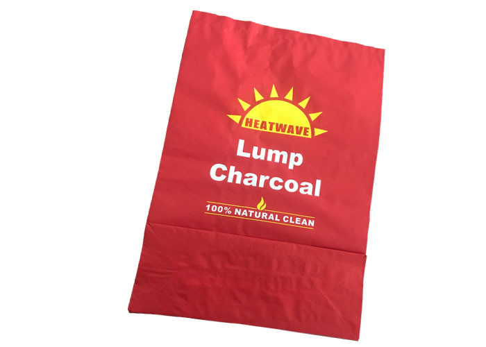 Charcoal Multiwall Kraft Paper Bags Multiple Layer Custom Logo Size