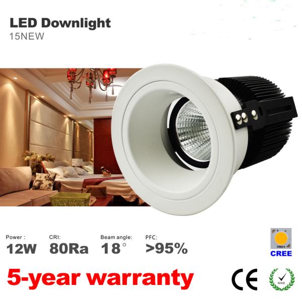 10W 12W LED Downlight Recessed Ceiling light Spotlight 75mm hole CREE COB LED