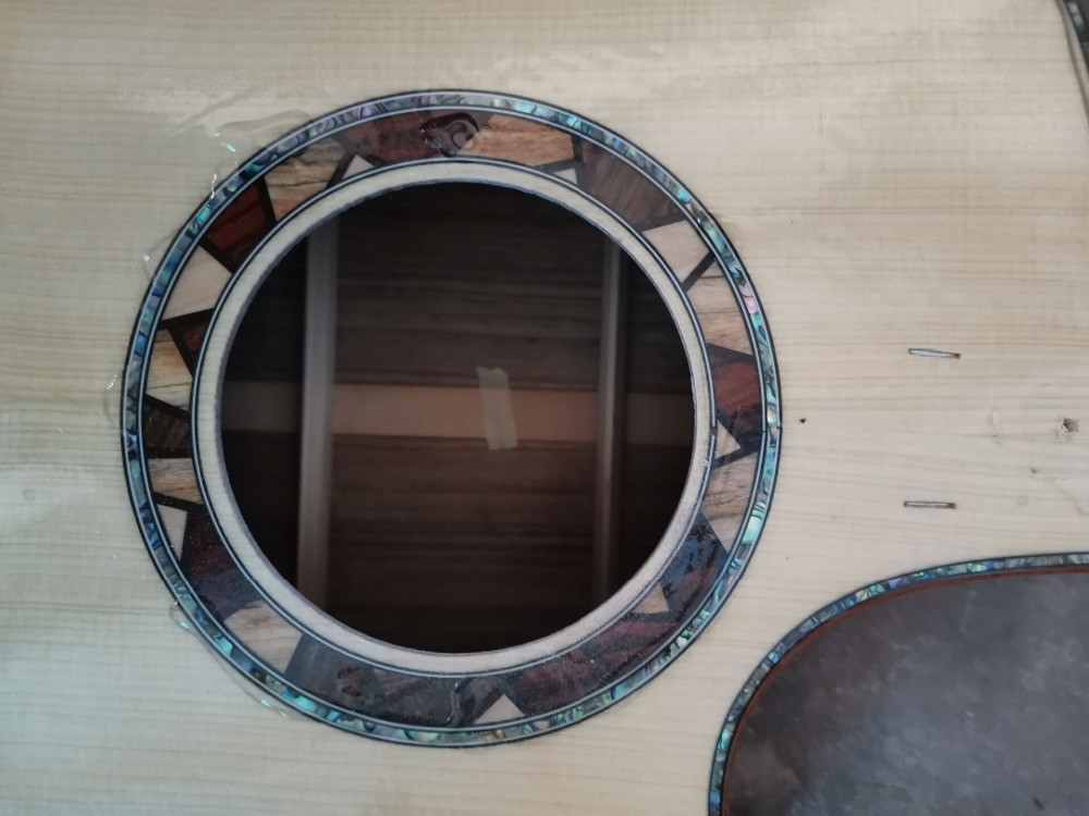 Custom O Body 39 Inch Abalone Binding Sunburst Color Acoustic Guitar Accept Guitar, Amp, Pedal OEM