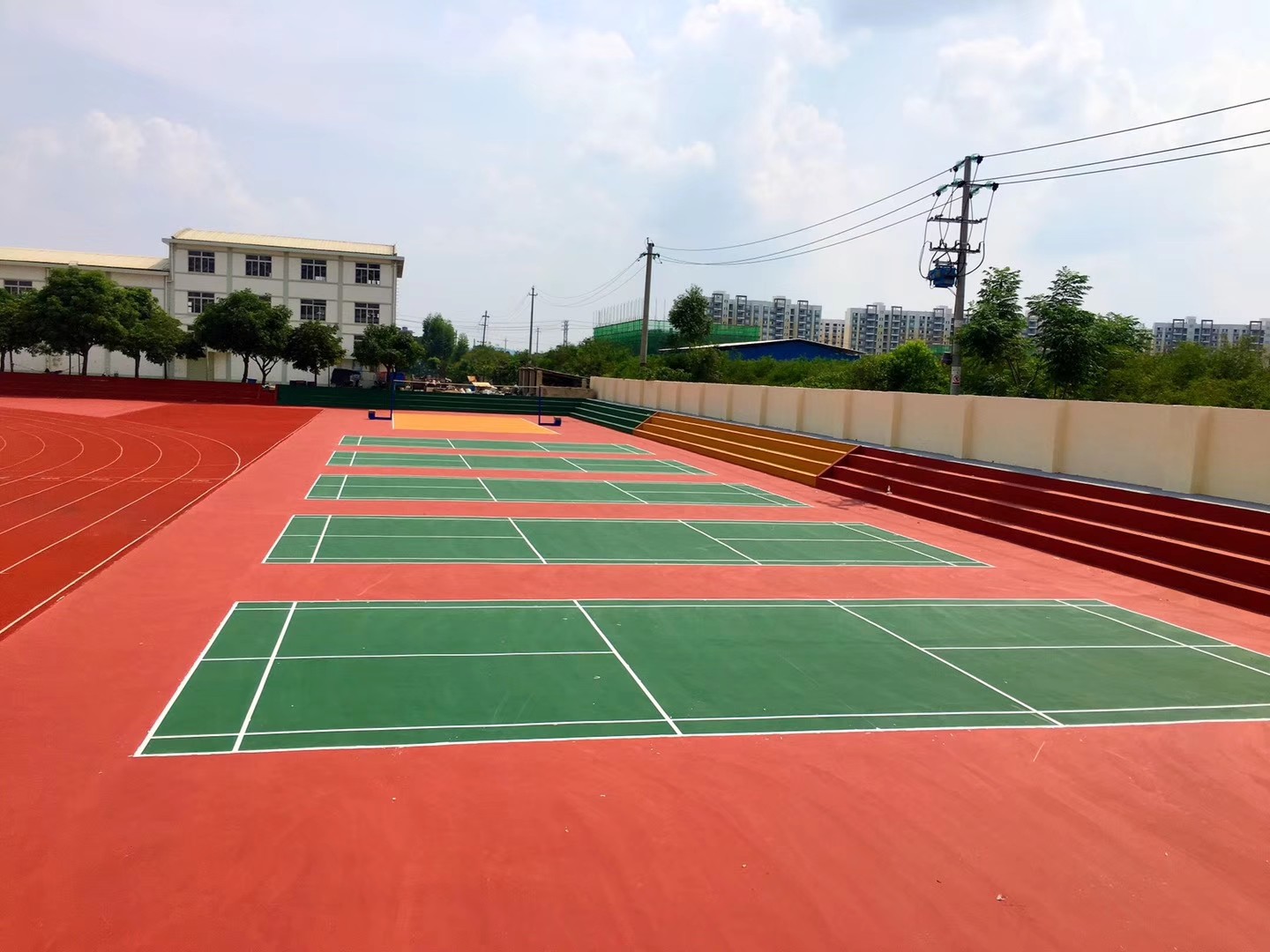 ISO14001 Approved Dustproof 3mm Acrylic Tennis Court Eco-Friendly