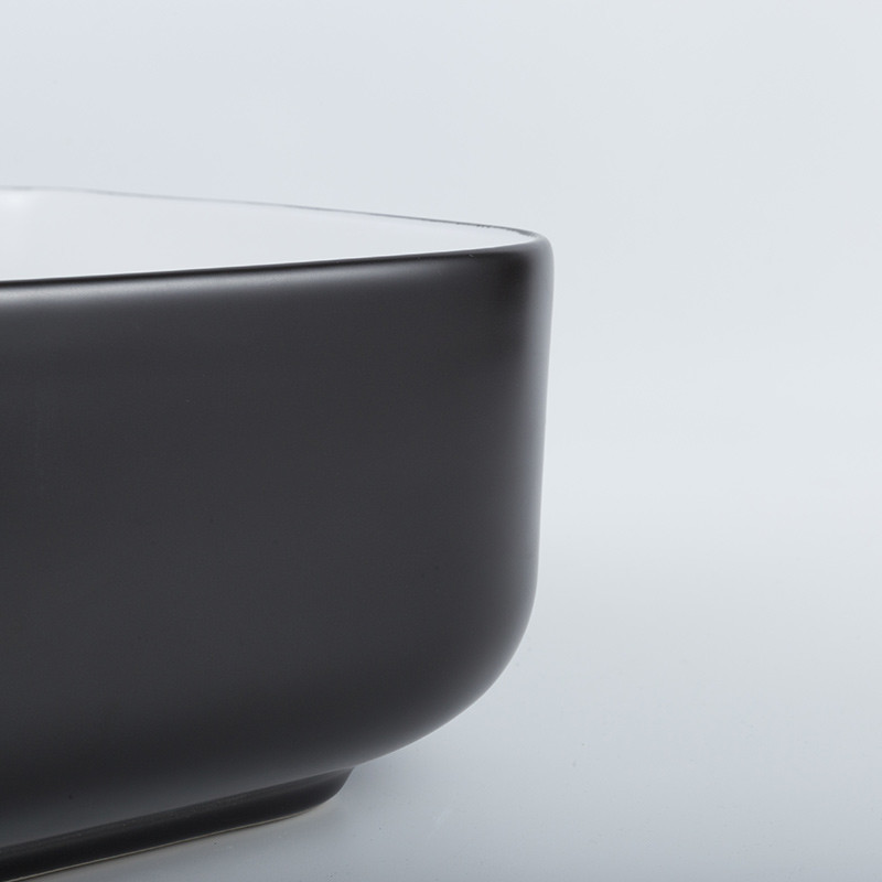 Delicate Solid Counter Top Bathroom Sink Impact-Resistance Rectangular Hand Basin