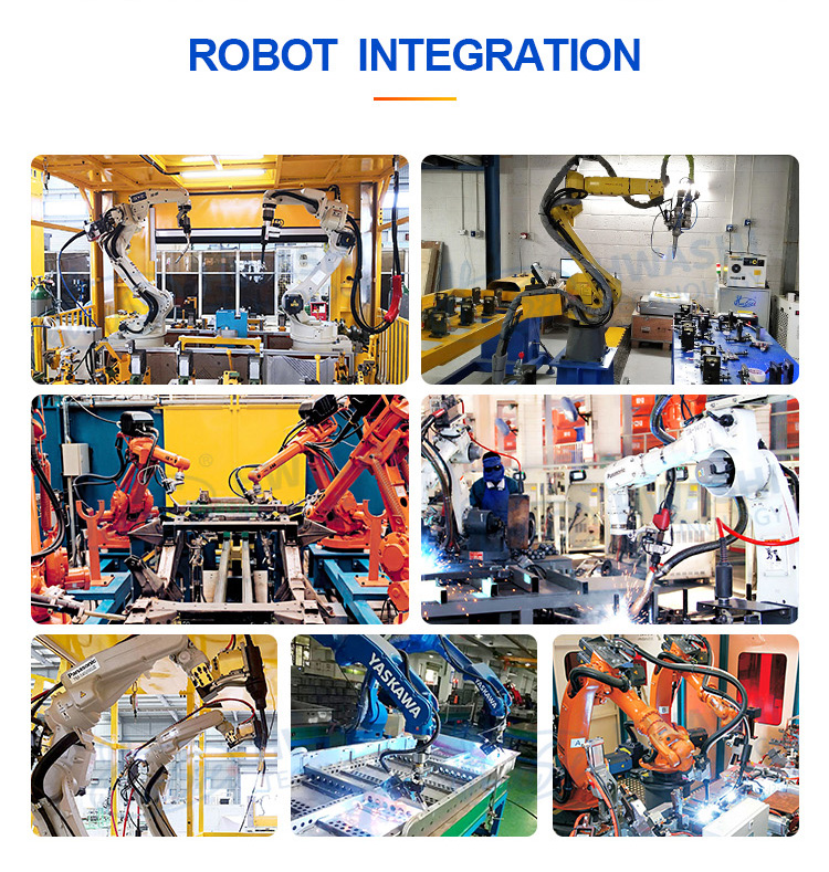 Hwashi Automatic MIG TIG Welding Robot With Rotating Station For Storage Rack Corner