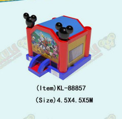 Commercial Inflatable Bounce House With Mickey Mouse Patterns