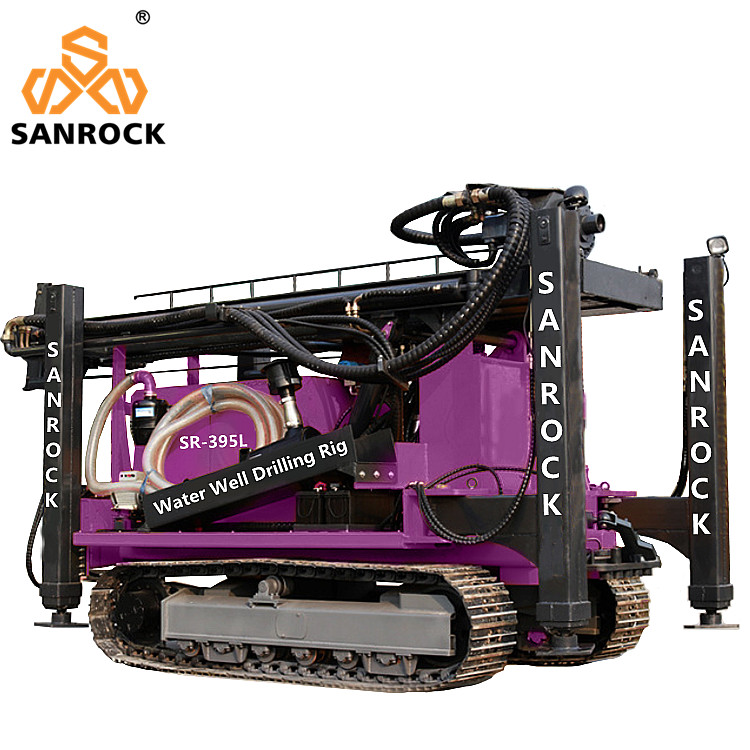 Full Hydraulic Water Drilling Rig 95KW Diesel Engine Mobile Water Well Drilling Machine